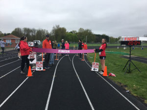 The finish line of the Rough Rider Run